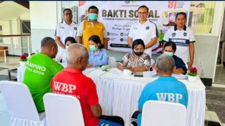 Lapas Ende Gelar Pemeriksaan Kesehatan Gratis Sambut HUT ke-81 RI