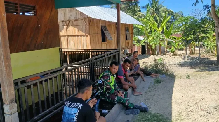 Babinsa Ajak Warga Jegharangga Perkuat Gotong Royong
