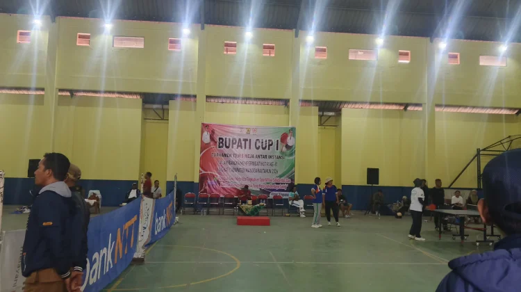 Wabup Manggarai Buka Turnamen Tenis Meja Sambut HUT RI ke-81
