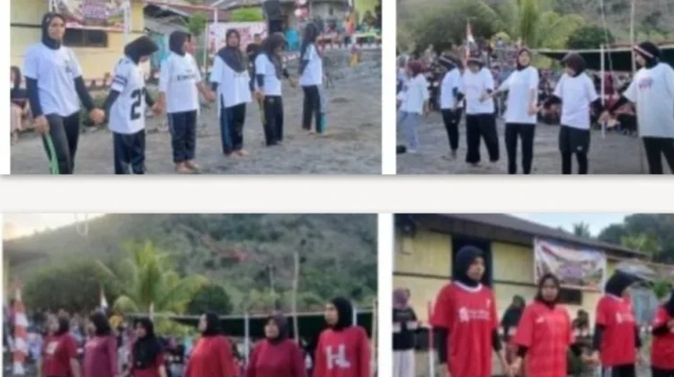 Adu Kekompakan Empat RT di Arubara, RT 03 Juara Estafet Sarung