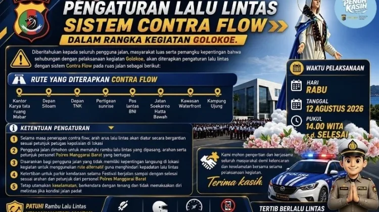 Polres Mabar Rekayasa Lalu Lintas Selama Festival Golo Koe