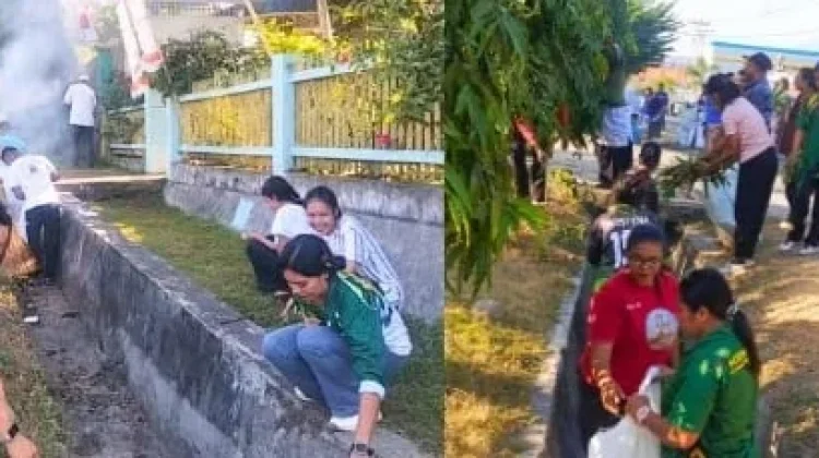 Kemenag Ende Pilih Pungut Sampah untuk Maknai Kemerdekaan
