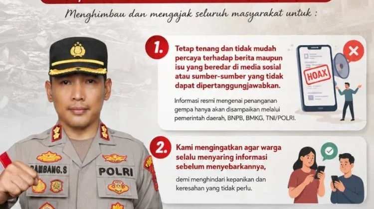 Kapolres Sikka Ajak Warga Waspada Hadapi Hoaks Gempa