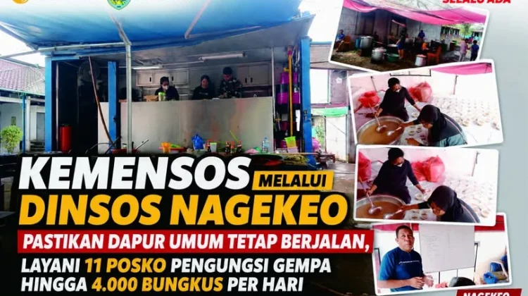 Pascagempa, Dapur Umum Dinas Sosial Layani Ribuan Bungkus Makanan Bagi Pengungsi