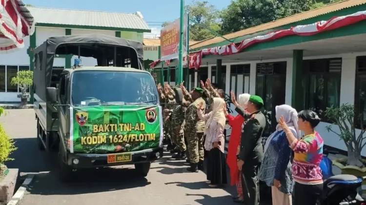 Kodim Flores Timur Kirim Bantuan untuk Korban Gempa di Sikka