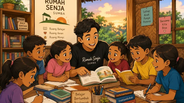 Rumah Senja Asah Potensi Anak Muda Sumba