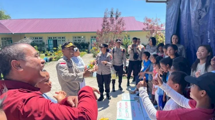 Polres Manggarai Gelar Trauma Healing untuk Anak Penyintas Gempa