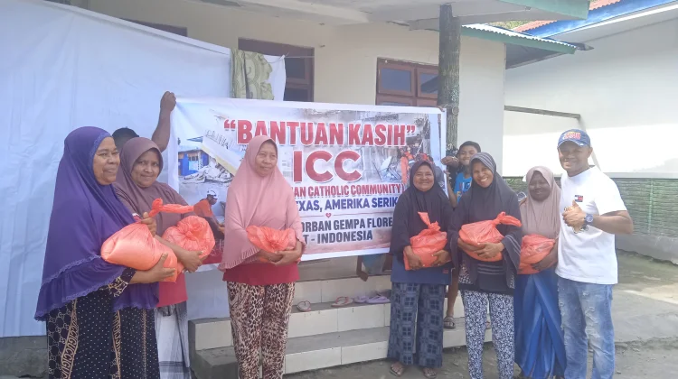 ICC di Austin,Texas, Salurkan Bantuan Kemanusiaan Bagi Warga Terdampak di Flores