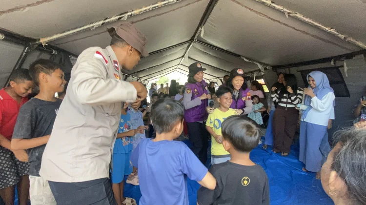 Psikolog Polda Jateng Dampingi Korban Gempa Manggarai Barat, Fokus Kurangi Cemas