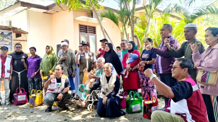 100 KK Pengungsi Aeramo Terima Bantuan Caritas Indonesia