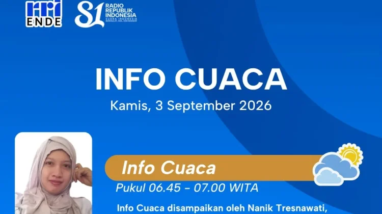 BMKG Prakirakan Cuaca NTT Cerah Berawan Hari Ini