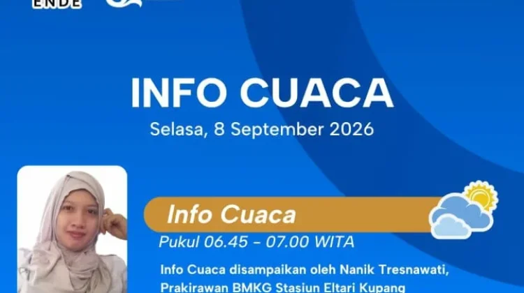 Cuaca NTT 8 September Berpotensi Hujan Ringan Sejumlah Wilayah