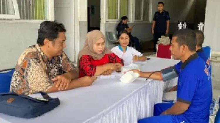 Sebanyak 80 WBP Pindahan Rutan Ruteng Jalani Pemeriksaan Kesehatan