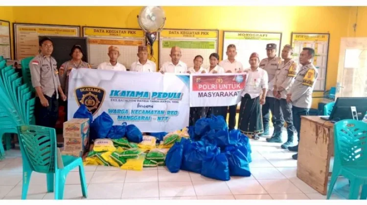 Polres Manggarai Dampingi Pemeriksaan Kesehatan Gratis dan Penyaluran Bantuan