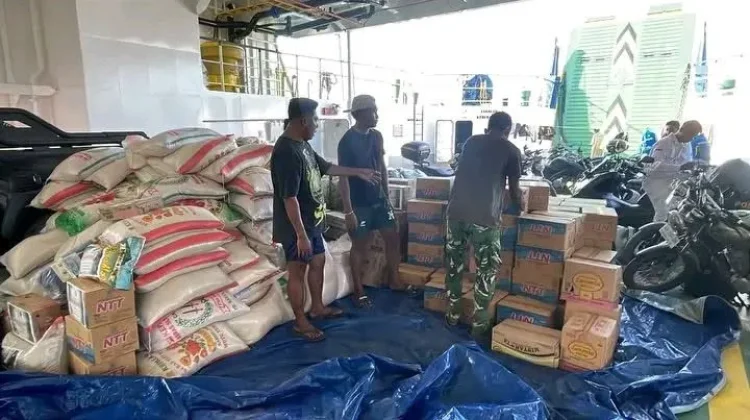 Satgas Gulbencal Perkuat Distribusi Bantuan ke Palue