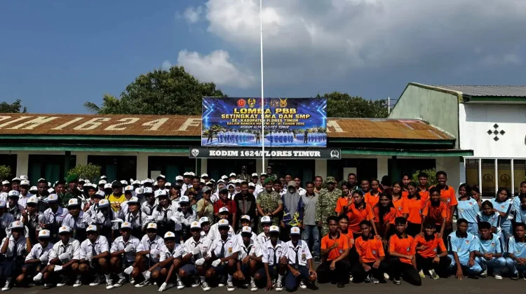 Lomba PBB HUT TNI, 26 Sekolah di Flores Timur Adu Kekompakan
