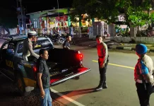 Patroli Malam Polres Flores Timur Jaga Stabilitas Kota Larantuka