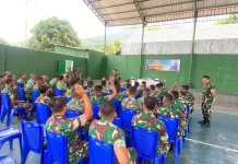 Inspektur Kodam IX/Udayana Evaluasi Kinerja Kodim Flotim