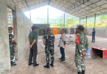 Inspektur Kodam IX/Udayana Tinjau Lokasi Pembangunan Koperasi Merah Putih