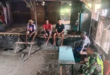 Babinsa Gelar Komsos dan Pamwil di Kebirangga