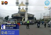Satlantas Polres Ngada Amankan Sholat Jumat di Bajawa