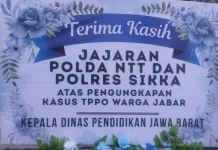 Polres Sikka Dipenuhi Karangan Bunga,Apresiasi Masyarakat untuk Penanganan TPPO