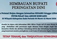 Cuaca Ekstrem Berpotensi Terjadi di Ende hingga 12 Maret