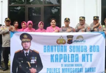 Kapolda NTT Bantu Sumur Bor di Polres Manggarai Barat