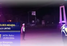 Satlantas Polres Ngada Gelar Patroli Lampu Biru di Bajawa