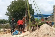 Koramil Aesesa Monitor Progres Pembangunan Sumur Bor Program BNPB Nagekeo