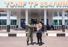 Kapolres Nagekeo Perkuat Sinergi Bersama Danyon TP 834/Wakanga Mere