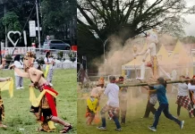 Drama Kolosal Rama Sinta Meriahkan Halal Bihalal Paguyuban Arema di Natas Labar