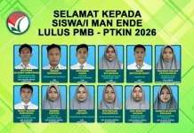 Sebanyak 12 Siswa MAN Ende Lolos SPAN-PTKIN Nasional