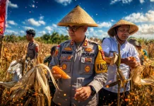 Polres Nagekeo Gelar Panen Raya Jagung, Dukung Ketahanan Pangan Nasional