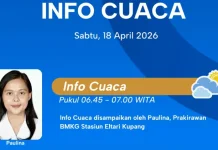Cuaca NTT Hari Ini Berawan Disertai Hujan