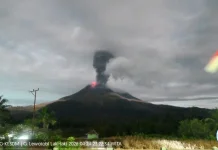 Gunung Lewotobi Laki-laki kembali Erupsi, Aktivitas Vulkanik Masih Terpantau