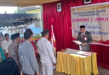 Pelantikan Kades Leuwayang Dikawal Babinsa, Wilayah Kondusif