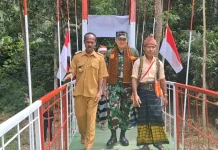 Kepala Desa Embu Ria Apresiasi Pembangunan Jembatan Perintis Garuda