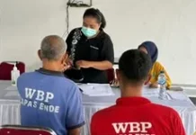 Lapas Ende Periksa Kesehatan Warga Binaan Bersama Puskesmas Onekore