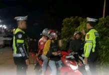 Satlantas Polres Ngada Gelar Patroli Lampu Biru di Kota Bajawa