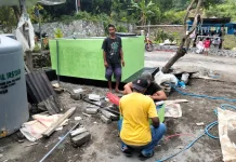 Satgas TMMD Kodim Ende Rampungkan Pengecatan Tandon Air Sumur Bor