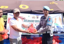 Polres Nagekeo Sembelih Dua Ekor Sapi Kurban