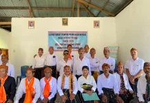 Mansen Jehata Resmi Maju Pilkades Bangka Ruang, Diantar Puluhan Pendukung