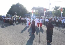 Ribuan Umat Ikuti Perarakan Arca Ine Maria Guadalupe Sambut Harlah Pancasila