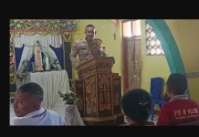 Bhabinkamtibmas Palue Ingatkan Kamtibmas jelang Pesta  Sambut Baru