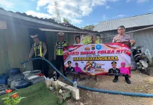 Sambut Hari Bhayangkara ke-80, Satlantas Polres Mabar Bagikan 5.000 Liter Air Bersih