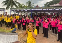 Polres Ende Padukan Olahraga dan Terapi USEFT Sambut Hari Bhayangkara Ke-80