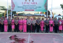 Sebanyak 38 Personel Polres Flores Timur Naik Pangkat Periode Juli 2026