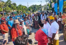 Polsek Nita Kawal Kedatangan Peserta Nusra Youth Day