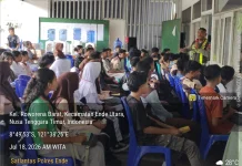 Satlantas Polres Ende Edukasi Tertib Lalu Lintas bagi Siswa SMAN 2 Ende